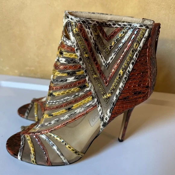 Gorgeous Jimmy Choo Mesh and Leather Booties - Picture 3 of 5